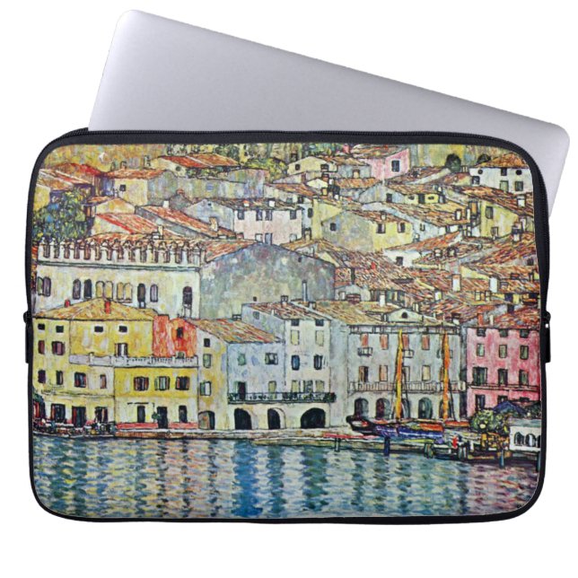 Capa Para Notebook Malcesine no lago Garda por Gustav Klimt (Frente)