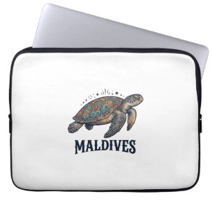 Capa Para Notebook Maldivas Tartaruga Marinha Vintage Camisa Viagem D