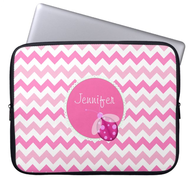 Capa Para Notebook Maleta de Laptop de Dissipador Rosa Personalizada (Frente)