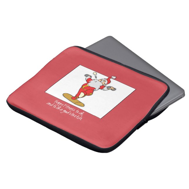 Capa Para Notebook Malhação Exercício Natal com Papais noeis (Frente Topo)