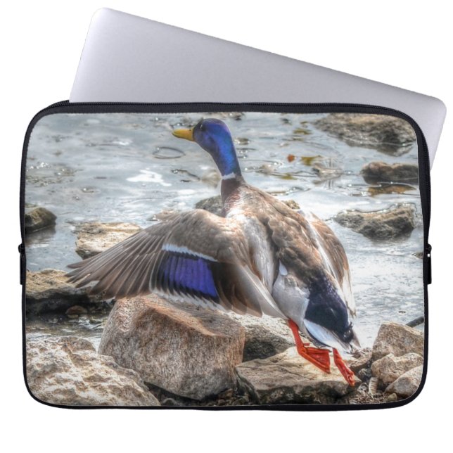 Capa Para Notebook Mallard Duck Wildlife Foto para amantes de aves (Frente)