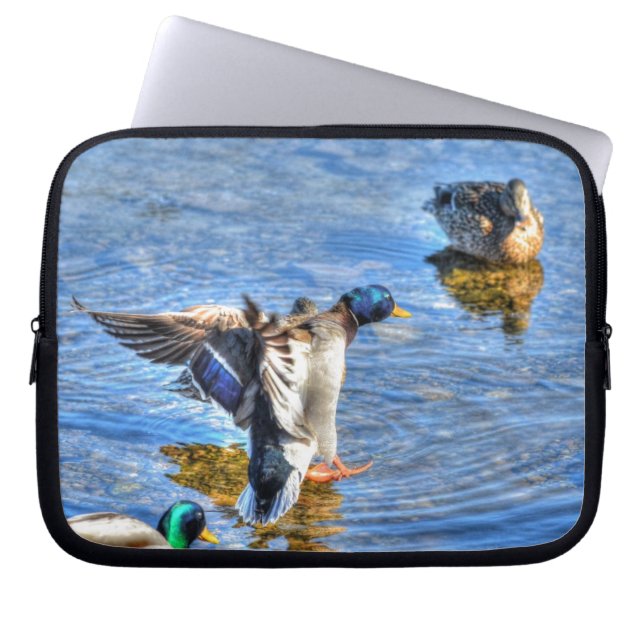 Capa Para Notebook Mallard Duck Wildlife Foto para amantes de aves (Frente)