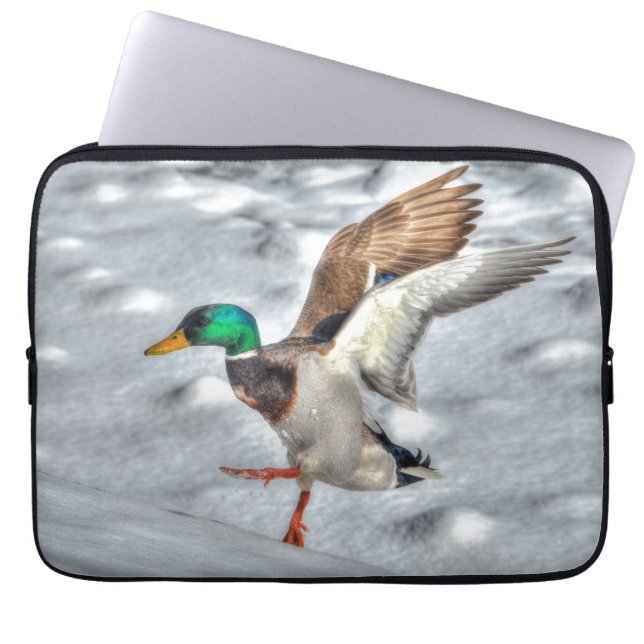 Capa Para Notebook Mallard Duck Wildlife Foto para amantes de aves (Frente)
