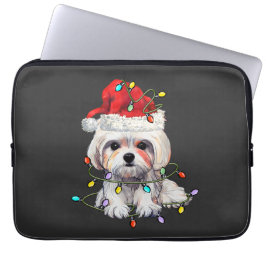 Capa Para Notebook Maltês - Natal, Xmas Maltês - Cão Maltês