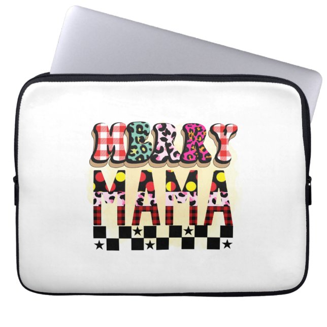 Capa Para Notebook Mama Feliz do Presente Xmas (Frente)