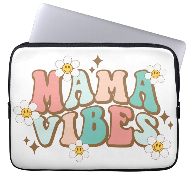 Capa Para Notebook Mama Vibes com Visitas (Frente)