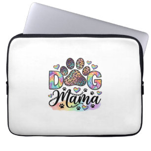 Capa Para Notebook Mamãe Cachorro Pata Leopardo Arco-íris Aquarela Co