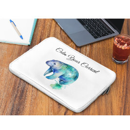 Capa Para Notebook Manatee Sussurro Oceânico, personalizado