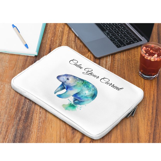 Capa Para Notebook Manatee Sussurro Oceânico, personalizado (Criador carregado)