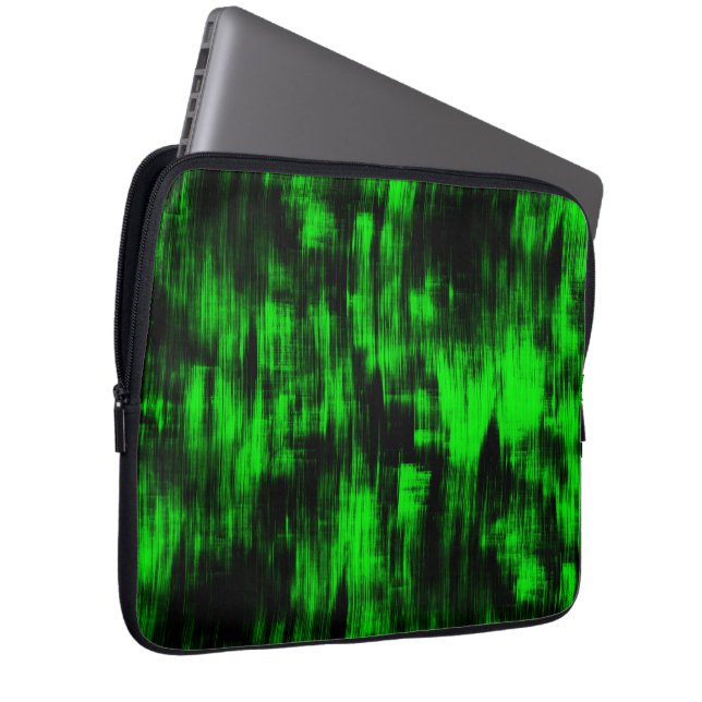 Capa Para Notebook Manchas cravadas em verde-cinzento e escuro forte (Frente Esquerda)