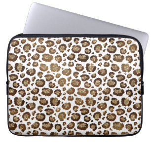 Capa Para Notebook Manchas-leopardo animais selvagens Ouro-brilho Saf