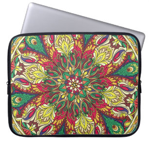 Capa Para Notebook Mandala Bandana: Vintage Seamless Design.