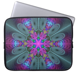 Capa Para Notebook Mandala Colorida Arte Espiritual Colorida Com Rosa