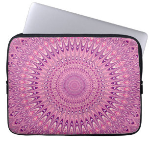 Capa Para Notebook Mandala cor-de-rosa da estrela