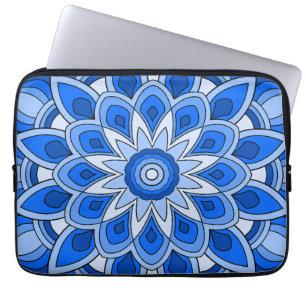 Capa Para Notebook Mandala em azul