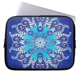 Capa Para Notebook mandala floral étnica no fundo do grunge