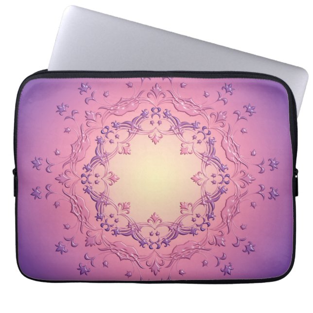 Capa Para Notebook Mandala. floral étnico (Frente)