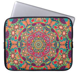 Capa Para Notebook Mandala Floral Psicedélico Retro Hippie Millefiori