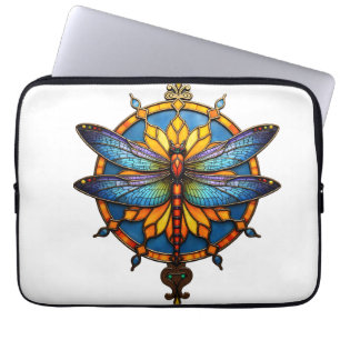 Capa Para Notebook Mandala Libélula Luminosa Geometria Sagrada Espiri