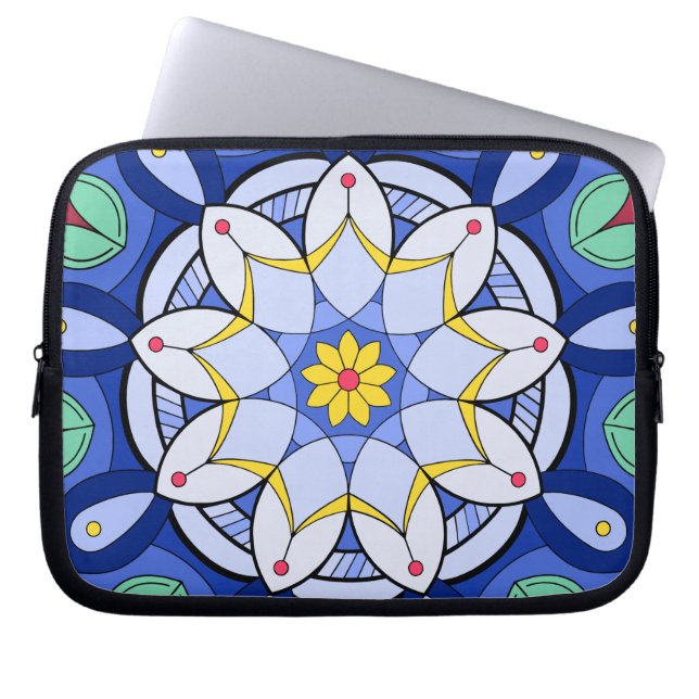 Capa Para Notebook Mandala Pattern 01 Eletrônicos Bag (Frente)