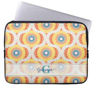 Capa Para Notebook Mandala Radiante de Verão Personalizado do Egeu