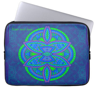 Capa Para Notebook Mandalas no Marinho Blue Repetir design