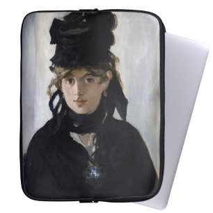 Capa Para Notebook Manet - Berthe Morisot com um buquê de violetas