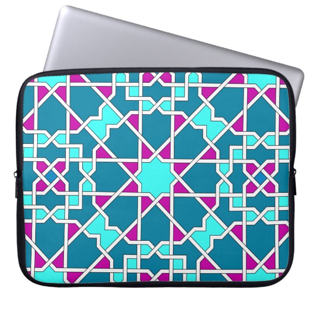 Capa Para Notebook Manga de rickshaw de padrão geométrico (Frente)