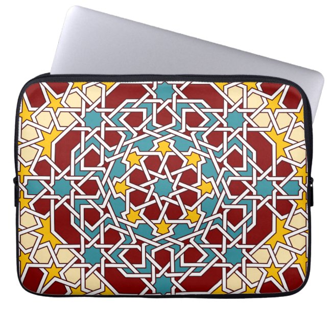 Capa Para Notebook Manga de rickshaw de padrão geométrico (Frente)