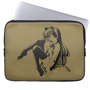 Capa Para Notebook Mangá, Neko Garota Gato Furry Kawaii Loli