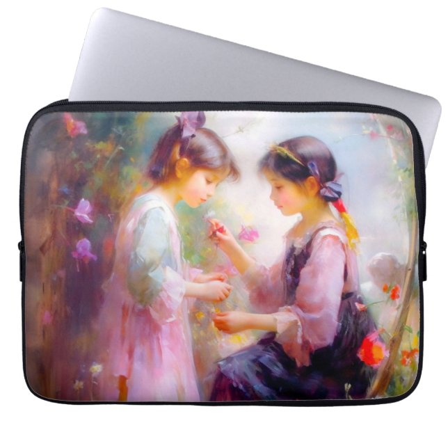 Capa Para Notebook Manhã em um Jardim (Frente)