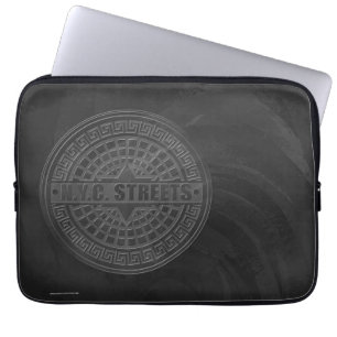 Capa Para Notebook Manhole Cobrir Black Marble