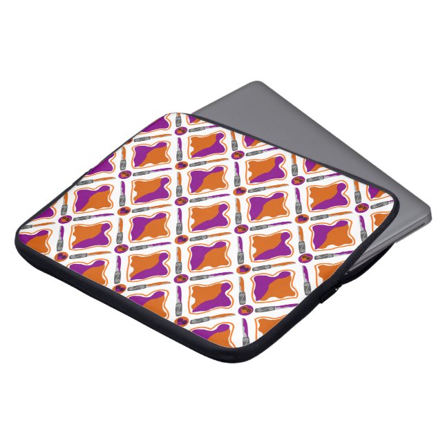 Capa Para Notebook Manteiga de amendoim e maçã de uva Padrão sem cost (Frente Topo)
