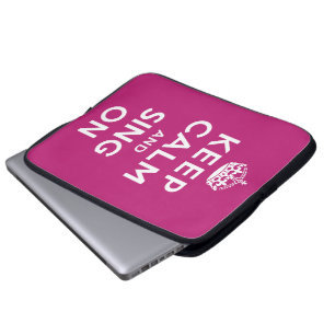 Capa Para Notebook Mantenha a calma e cante-a sobre
