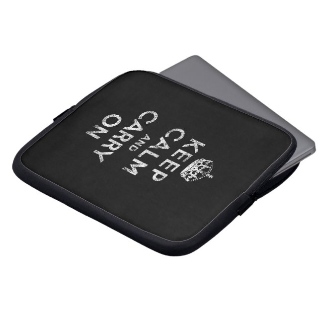 Capa Para Notebook Mantenha a calma e continue (Frente Topo)