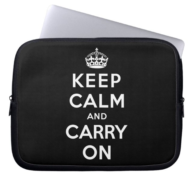 Capa Para Notebook Mantenha a calma e continue (Frente)
