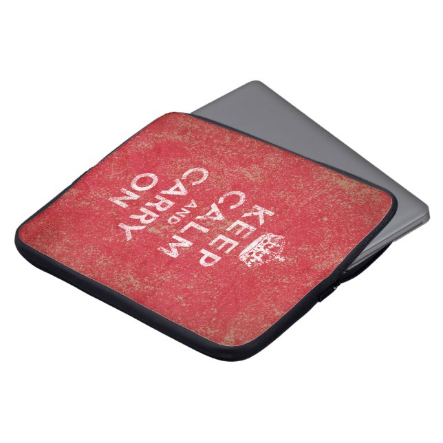 Capa Para Notebook Mantenha a calma e continue (Frente Topo)