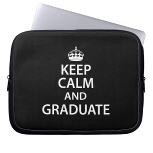 Capa Para Notebook Mantenha a calma e gradue a graduação engraçada
