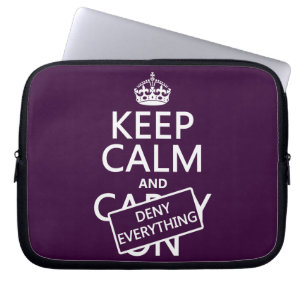 Capa Para Notebook Mantenha a calma e negue a tudo - todas as cores