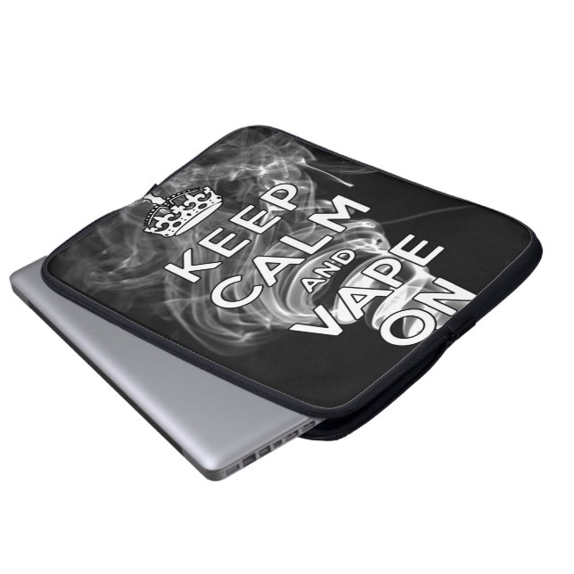 Capa Para Notebook Mantenha a calma e o Vape sobre (Frente Inferior)