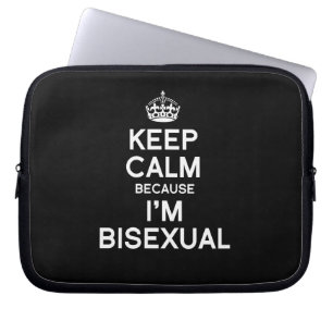 Capa Para Notebook MANTENHA A CALMA PORQUE eu sou BISSEXUAL