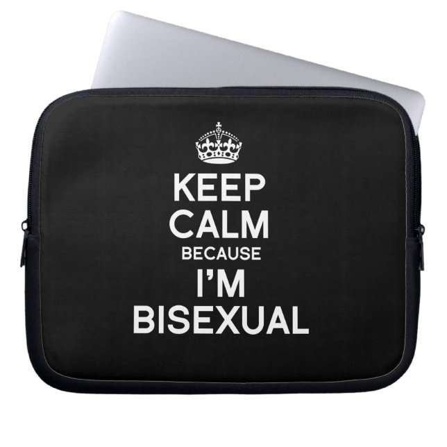 Capa Para Notebook MANTENHA A CALMA PORQUE eu sou BISSEXUAL (Frente)