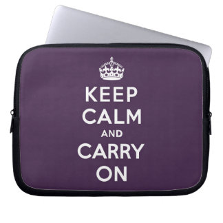 Capa Para Notebook Mantenha calmo e continue o roxo de Dioxazine