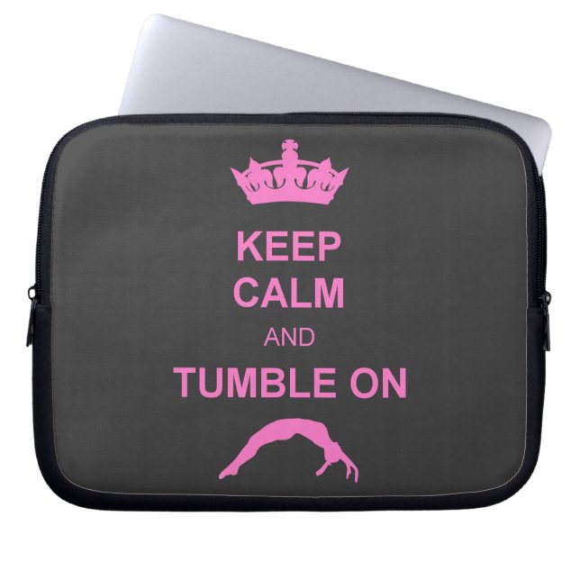 Capa Para Notebook Mantenha gymnast calmo e da queda (Frente)