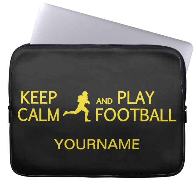 Capa Para Notebook Manter a calma e jogar bolsa de laptop personaliza (Frente)