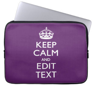 Capa Para Notebook MANTER CALM E Editar Texto Personalizado em Roxo