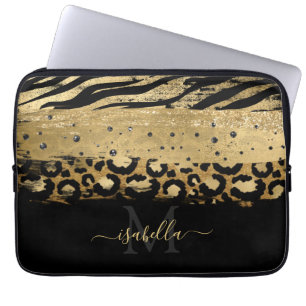 Capa Para Notebook Manuscrito Dourado de Lítio Moderno e Divertido M