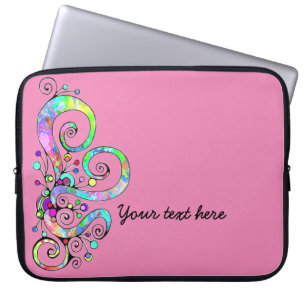 Capa Para Notebook Mão Cardíaca Espiral Pintada Design 1