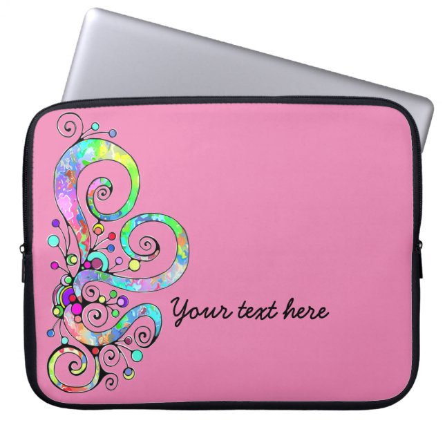 Capa Para Notebook Mão Cardíaca Espiral Pintada Design 1 (Frente)