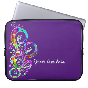 Capa Para Notebook Mão Cardíaca Espiral Pintada Design 2